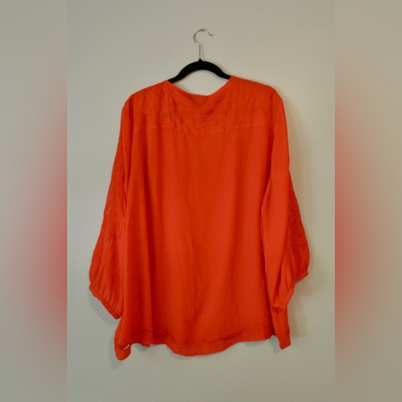 Red Embroidered Blouse - Picture 2 of 4